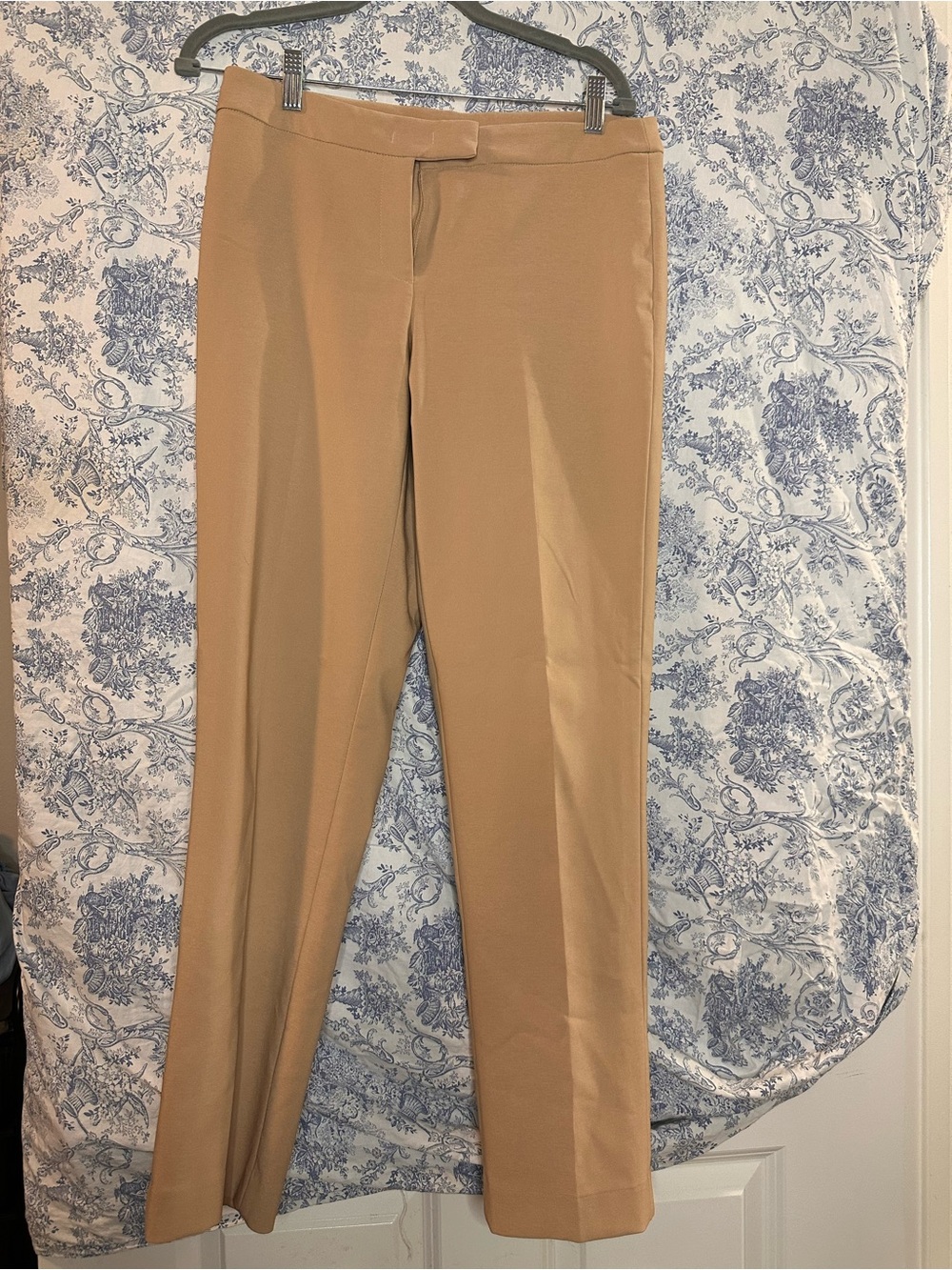 Anne Klein Straight-Leg Dress Pants in Camel-Tan women’s